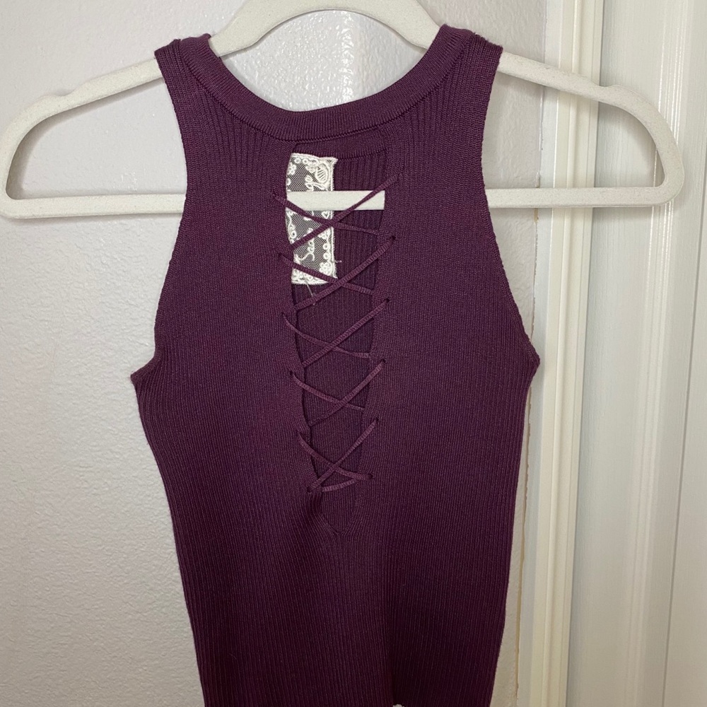 Purple Crop Top - Picture 2 of 4